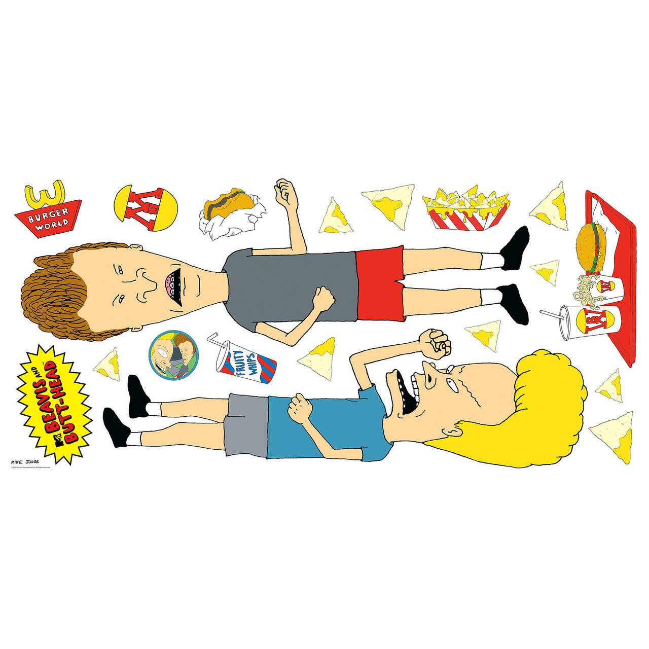 RoomMates Beavis and Butt-Head Peel & Stick Giant Wall Decals